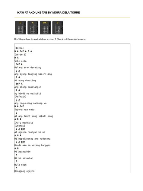moira ukulele chords|Moira Dela Torre Chords & Tabs .
